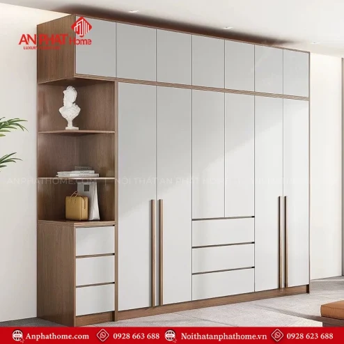 Tủ Áo Kèm Kệ Trang Trí TA-656