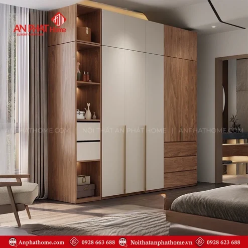 Tủ quần áo đơn giản mà đẹp