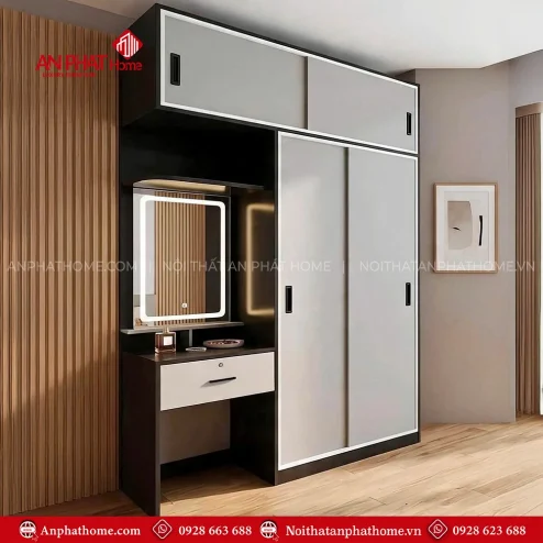Mẫu tủ quần áo gỗ công nghiệp đẹp hiện đại