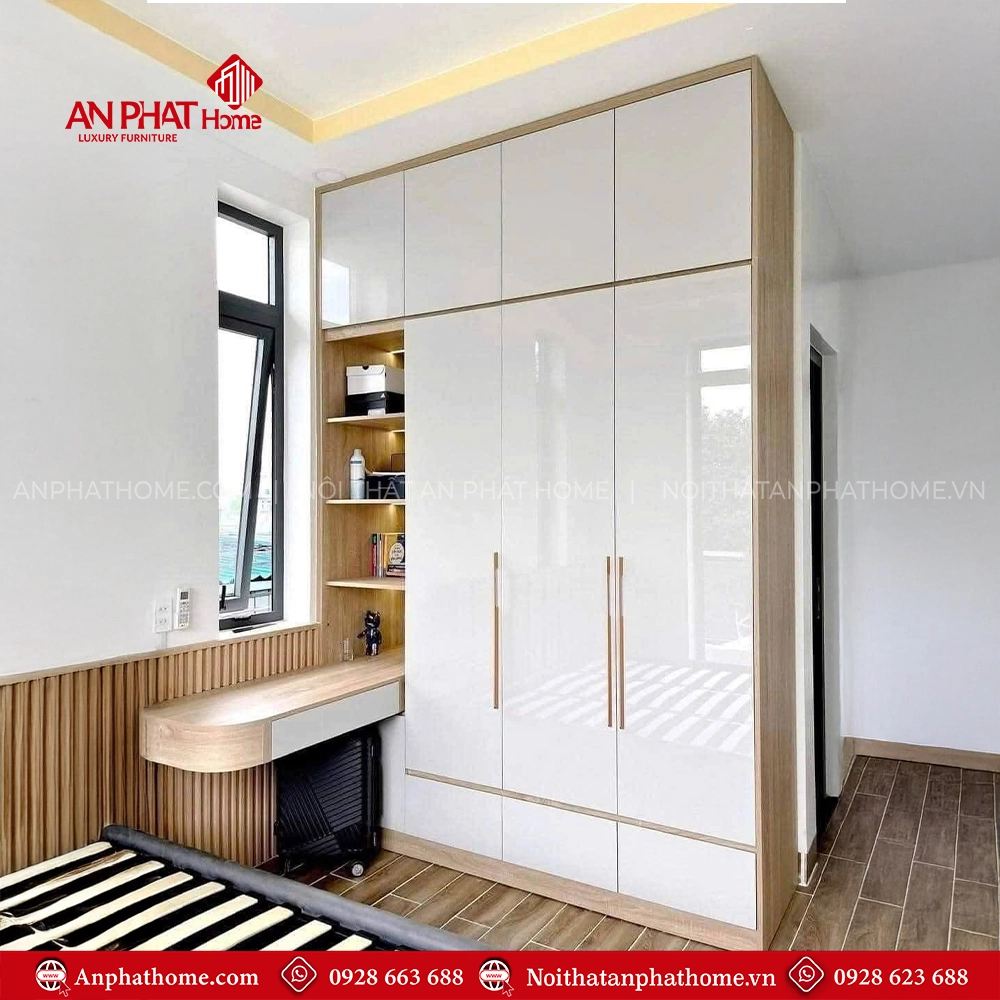 Tủ Áo Kịch Trần Gỗ MDF TA-558 5 Tủ Áo Kịch Trần Gỗ MDF TA-558