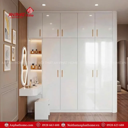 Mẫu tủ quần áo gỗ công nghiệp đẹp hiện đại