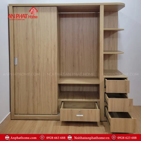 Mẫu tủ quần áo đẹp hiện đại cánh lùa