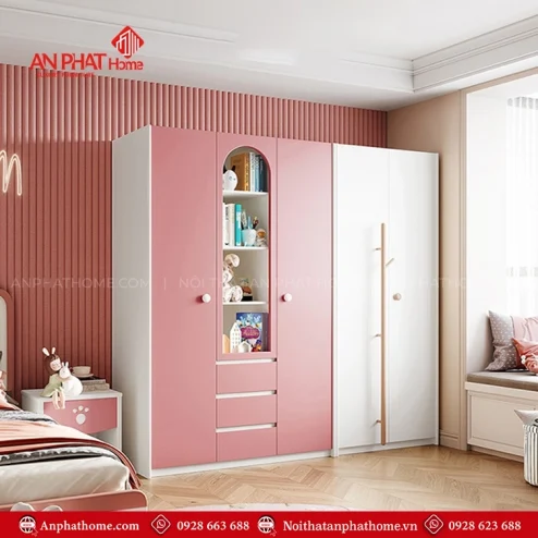 Tủ Đựng Quần Áo Bé Gái Đẹp TA-631