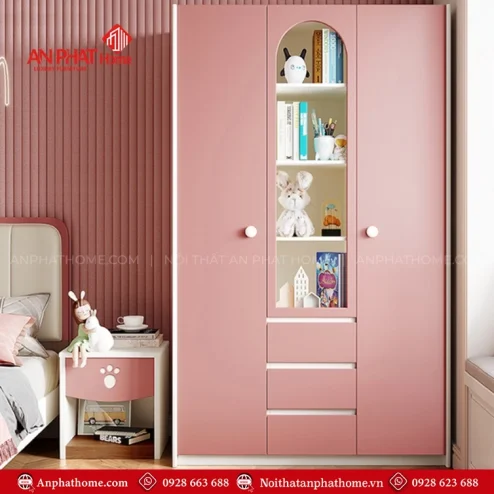 Tủ đựng quần áo trẻ em bằng gỗ