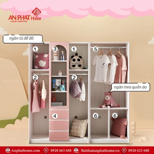 Tủ quần áo trẻ em hiện đại