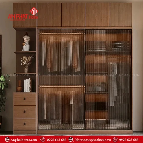 Tủ Đựng Quần Áo Cánh Lùa Kính TA-616
