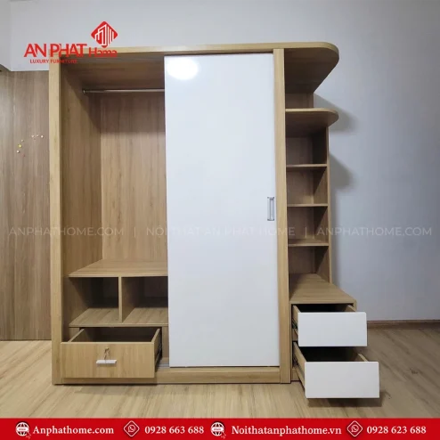 Tủ quần áo đơn giản mà đẹp hiện đại