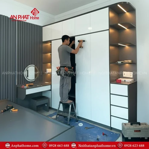 Mẫu tủ quần áo trong phòng ngủ hiện đại
