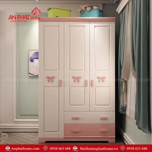 Tủ Đựng Quần Áo Cho Bé Gái TA-633