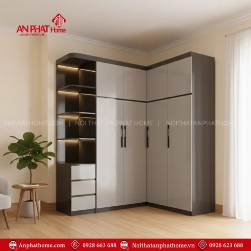Tủ Đựng Quần Áo Gỗ MDF TA-517