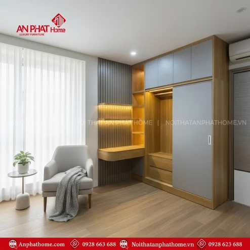 Tủ Đựng Quần Áo Gỗ MDF TA-524