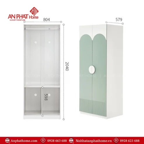 Tủ quần áo trẻ em đóng theo yêu cầu
