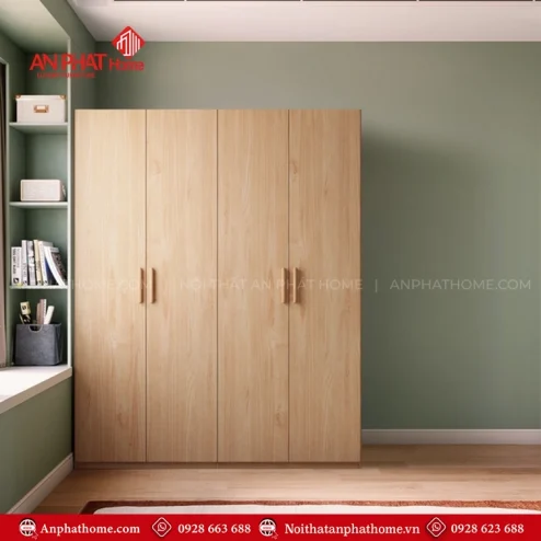 Tủ Quần Áo 4 Cánh Gỗ MDF TA-644