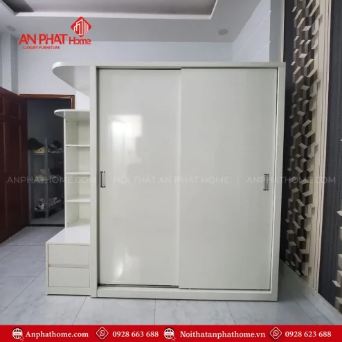 Tủ Quần Áo Cánh Lùa Gỗ Đẹp TA-622