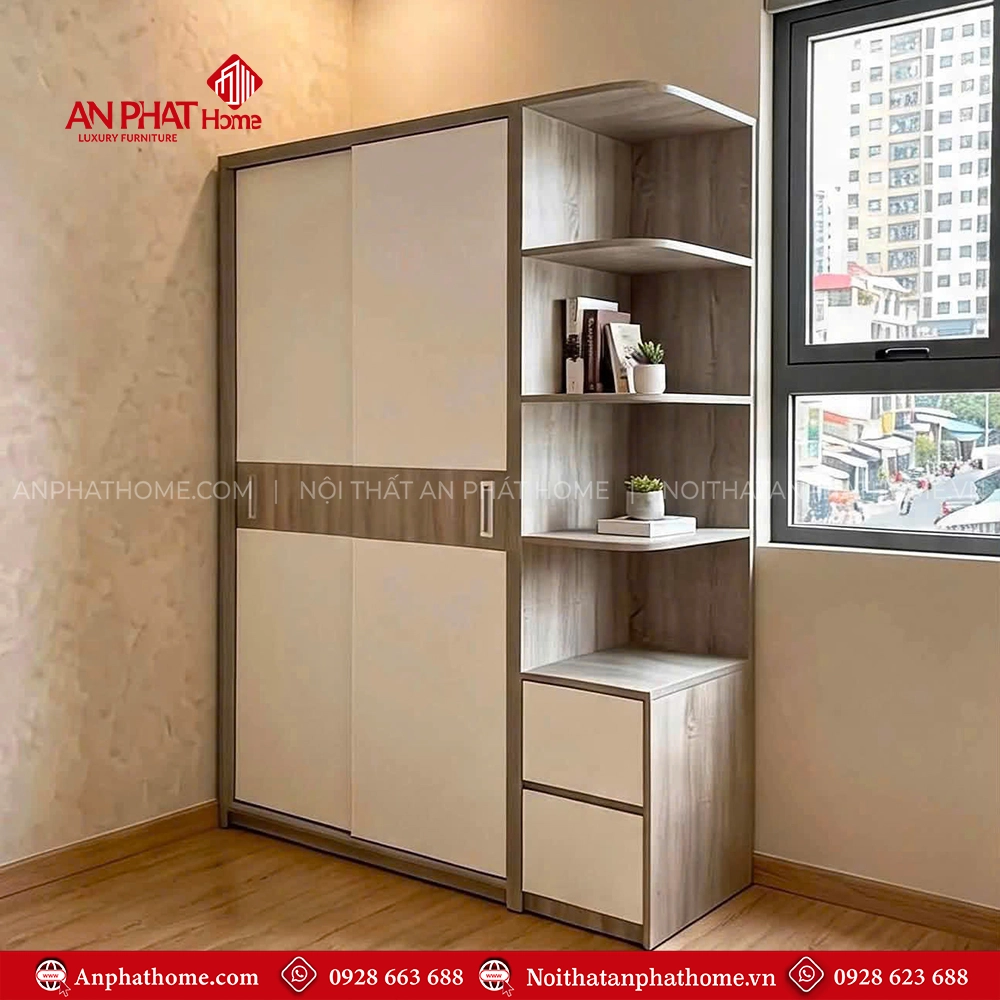 Tủ Quần Áo Cánh Lùa TA-717 3 Mẫu tủ quần áo gỗ công nghiệp đẹp hiện đại