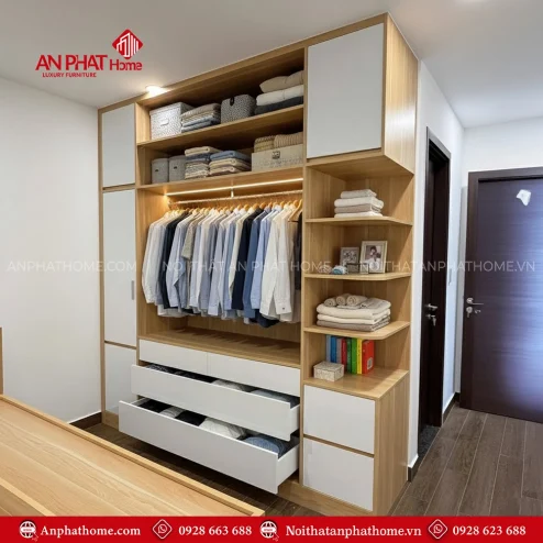 Tủ quần áo đơn giản mà đẹp