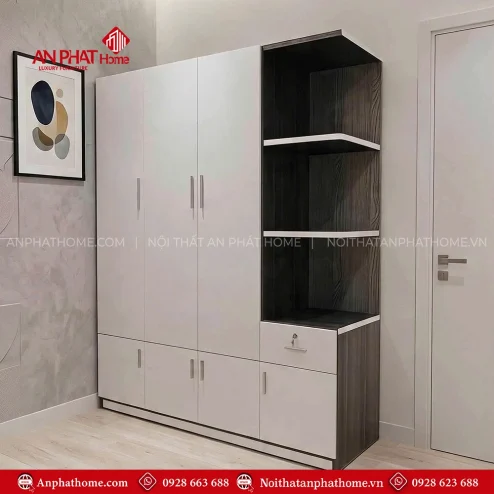 Mẫu tủ quần áo gỗ công nghiệp đẹp hiện đại