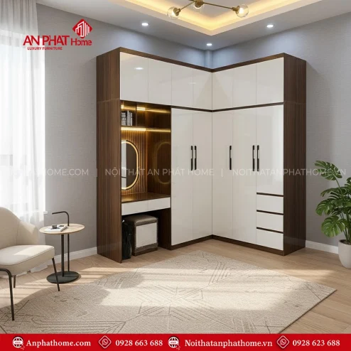 Tủ Quần Áo Gỗ Hiện Đại TA-711