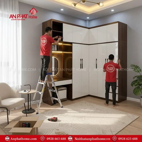 Mẫu tủ quần áo trong phòng ngủ hiện đại