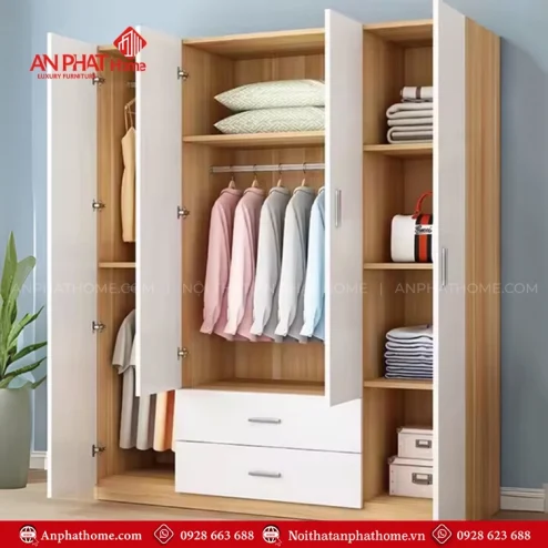 Tủ quần áo gỗ công nghiệp MDF
