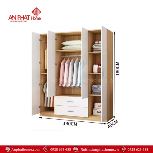 Mẫu tủ đựng quần áo cao cấp