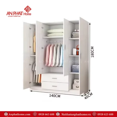 Mẫu tủ đựng quần áo cao cấp