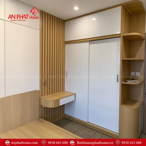 Mẫu tủ quần áo 2 buồng hiện đại