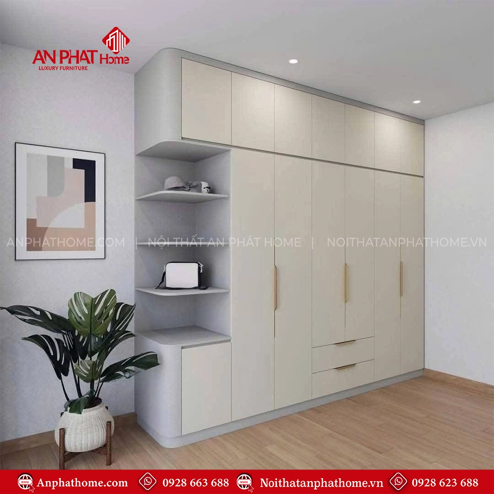 Tủ Quần Áo Gỗ MDF TA-555 3 Tủ Quần Áo Gỗ MDF TA-555