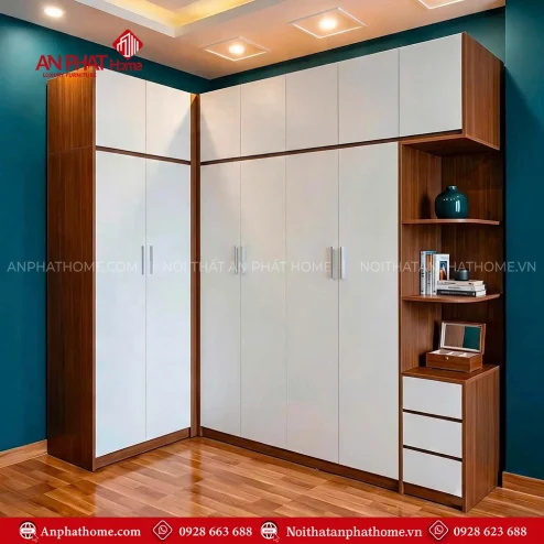Mẫu tủ quần áo gỗ công nghiệp đẹp hiện đại