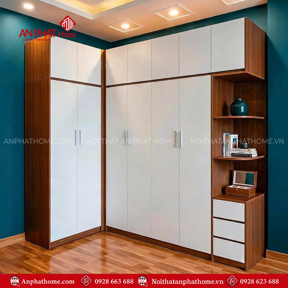 Tủ Quần Áo Góc Đẹp TA-720 3 Mẫu tủ quần áo gỗ công nghiệp đẹp hiện đại