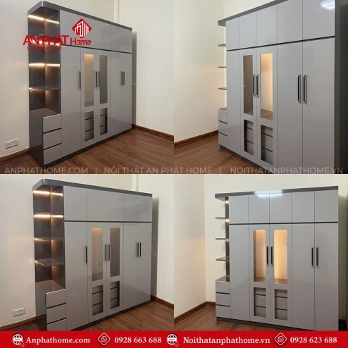 Mẫu tủ quần áo thông minh cho phòng ngủ