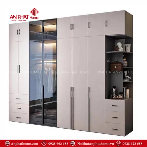 Mẫu tủ quần áo thông minh cho phòng ngủ