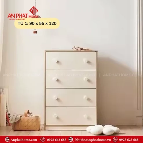 Tủ quần áo trẻ em gỗ công nghiệp