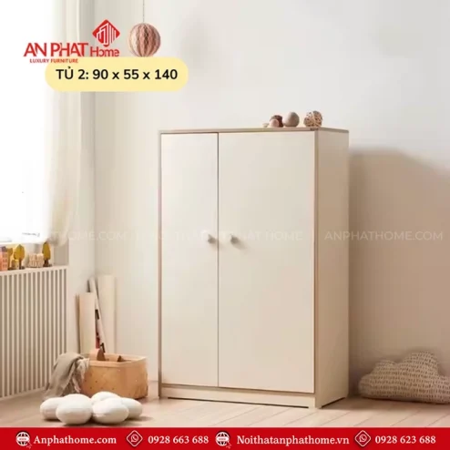 Tủ đựng quần áo trẻ em bằng gỗ