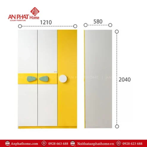 Tủ quần áo trẻ em đóng theo yêu cầu