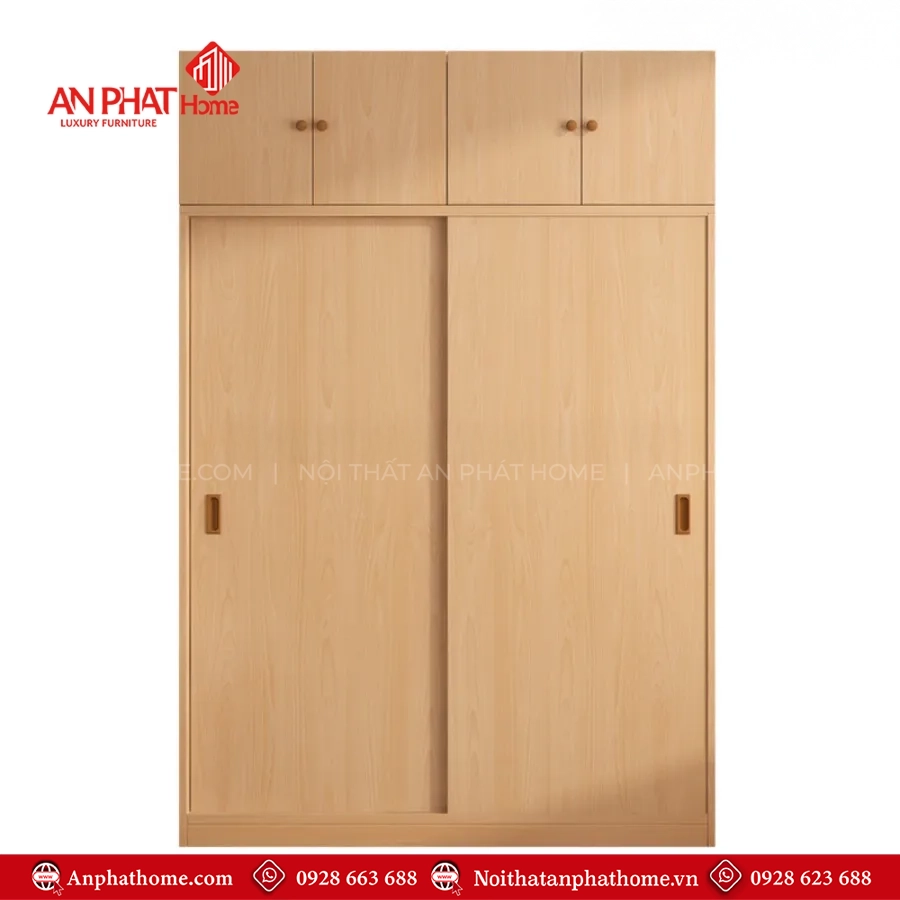 Tủ áo cửa lùa 2 cánh đẹp TA-662 13 Thiết kế tủ quần áo thông minh
