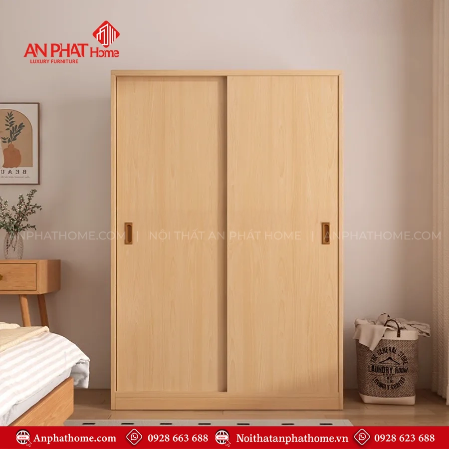 Tủ áo cửa lùa 2 cánh đẹp TA-662 14 Mẫu tủ quần áo trong phòng ngủ hiện đại