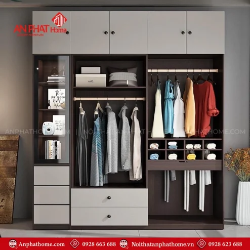 Tủ đựng quần áo gỗ công nghiệp