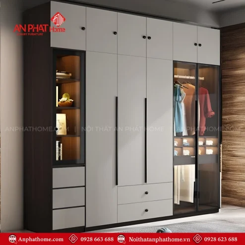 Mẫu tủ quần áo trong phòng ngủ hiện đại