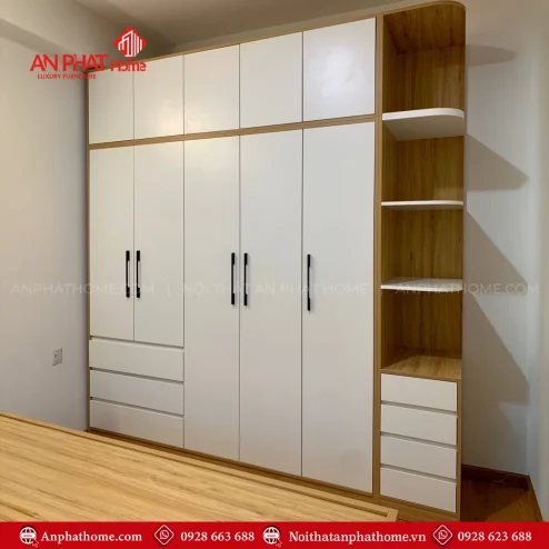 Đóng tủ đựng quần áo gỗ theo yêu cầu