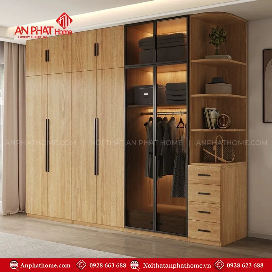 Tủ quần áo cánh kính hiện đại TA-679 9 Tủ quần áo cánh kính hiện đại TA-679