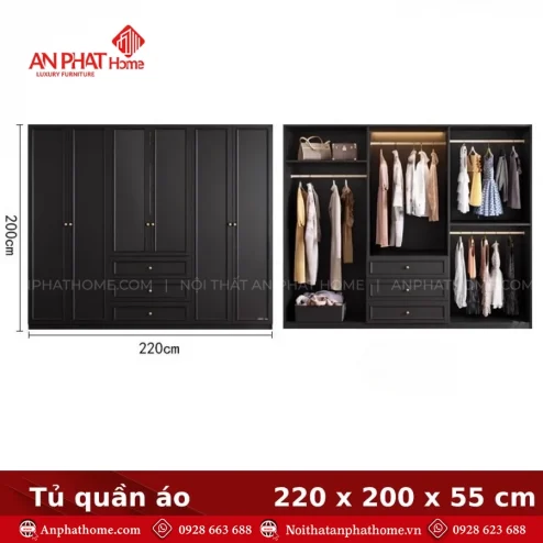 Tu quan ao cao cap hien dai TA 670 16