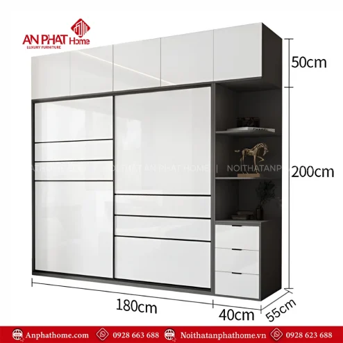 Mẫu tủ quần áo gỗ đẹp hiện đại