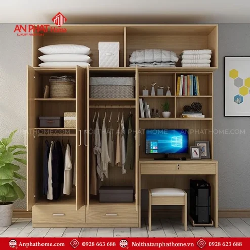 Mẫu tủ đựng quần áo cao cấp