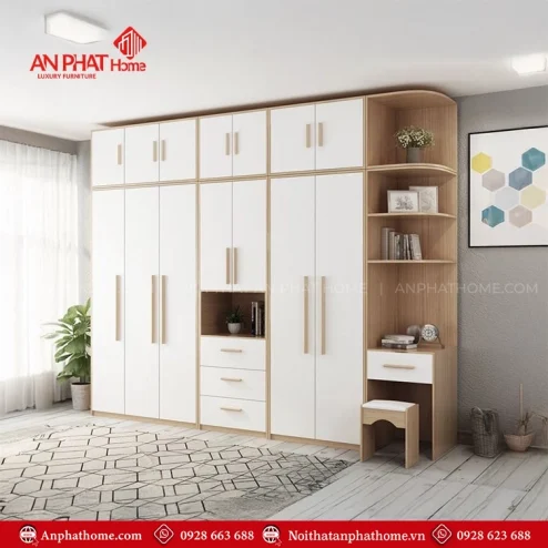 Tủ quần áo gỗ công nghiệp MDF