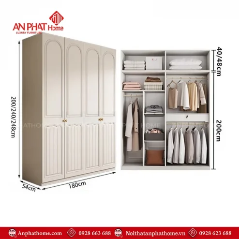 Tủ quần áo đơn giản mà đẹp