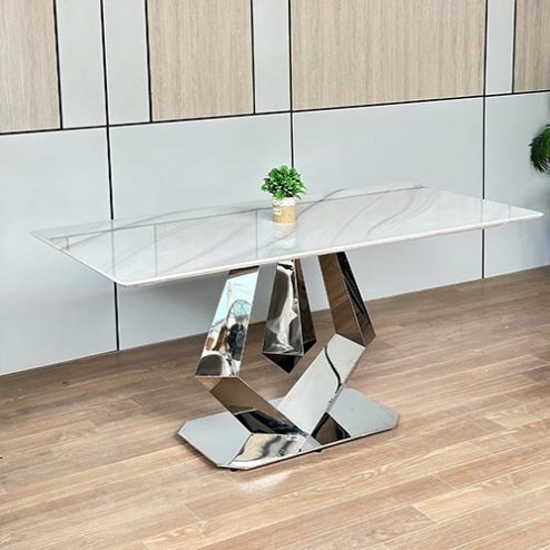 Bàn Ăn Nhập Khẩu Cao Cấp Mặt Đá Tinh Thể BA-2119