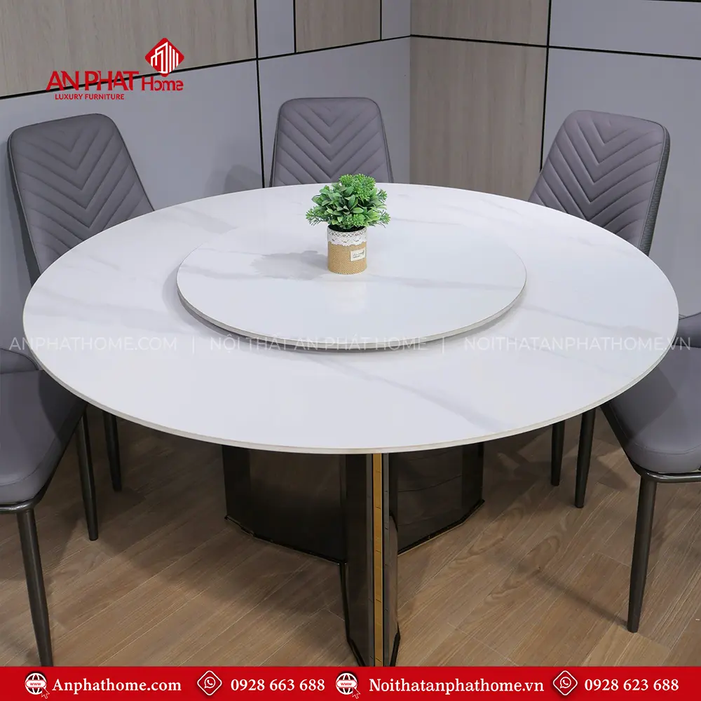 Bàn Ghế Ăn Hiện Đại Mẫu Mặt Tròn Cao Cấp Nhập Khẩu BA-2129 12 Bàn Ghế Ăn Hiện Đại Mẫu Mặt Tròn Cao Cấp Nhập Khẩu BA-2129