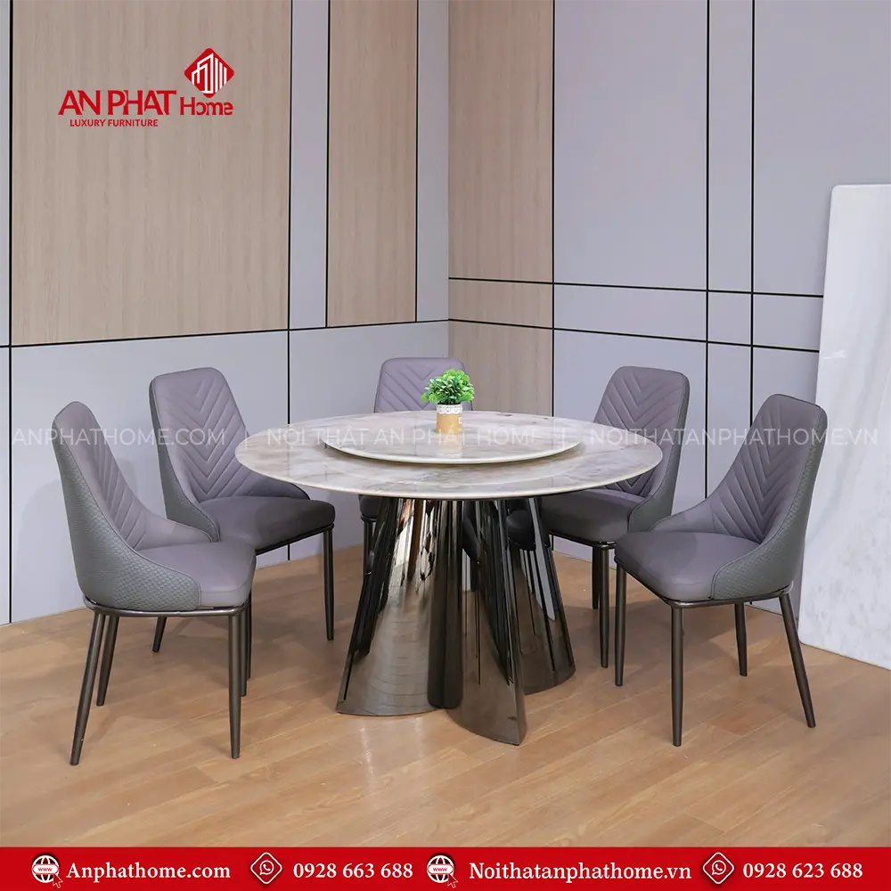 Bàn Ghế Ăn Hiện Đại Mẫu Mặt Tròn Cao Cấp Nhập Khẩu BA-2129 11 Bàn Ghế Ăn Hiện Đại Mẫu Mặt Tròn Cao Cấp Nhập Khẩu BA-2129