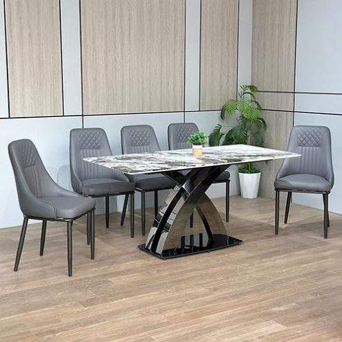 Bàn Ghế Ăn Trọn Bộ Mặt Đá Cao Cấp Nhập Khẩu BA-2121